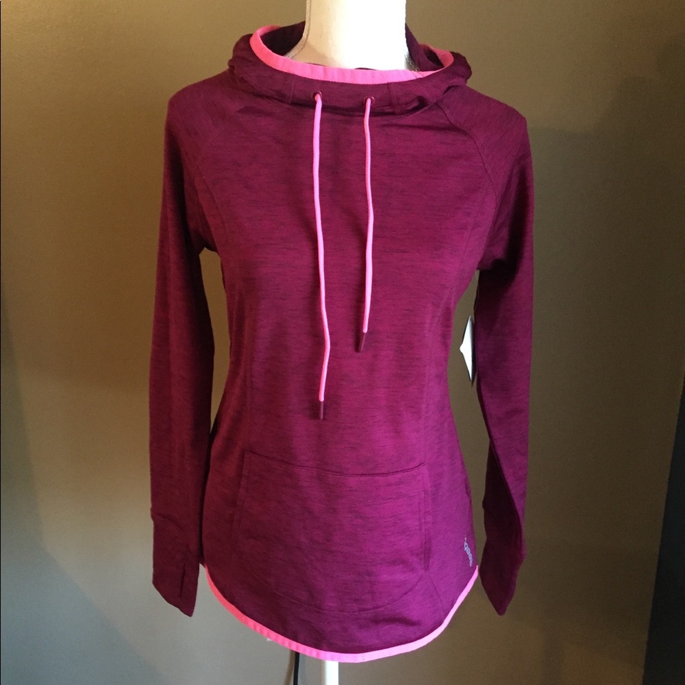 NWT REEBOK Red Berry/Pink Overhead Hoodie